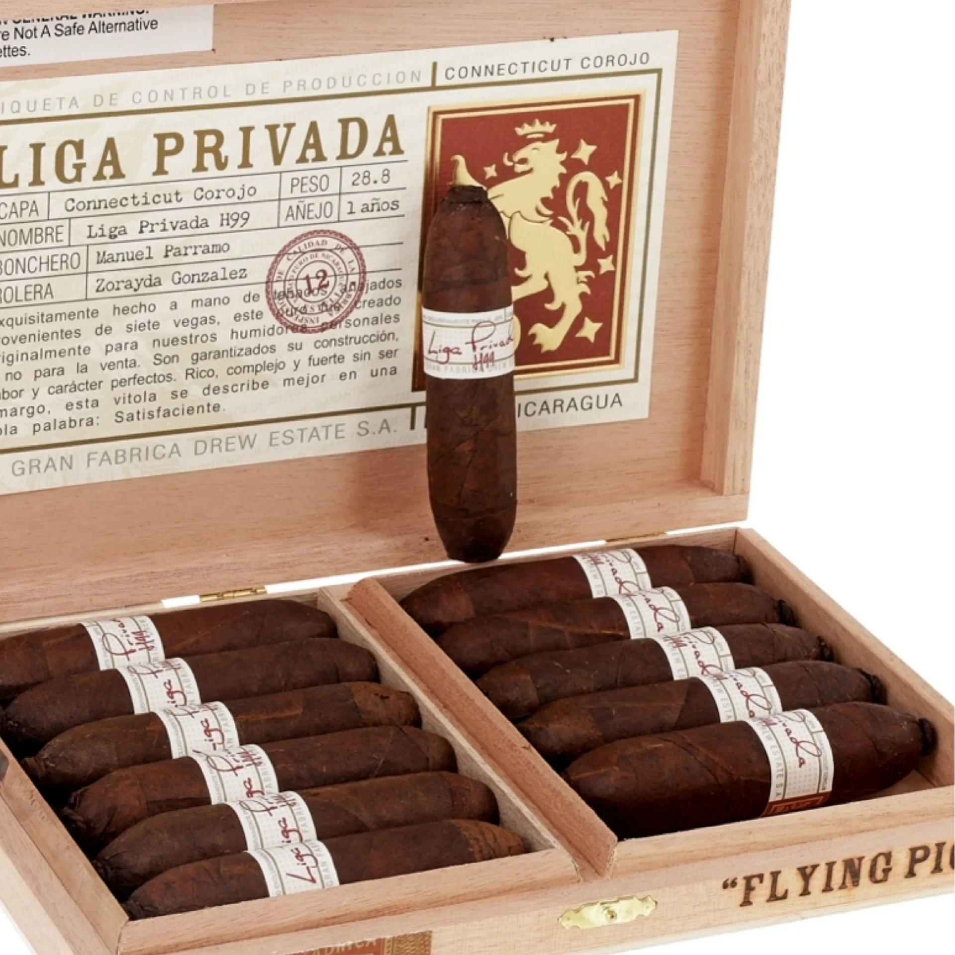 Liga Privada H99 Flying Pig Cigar Box